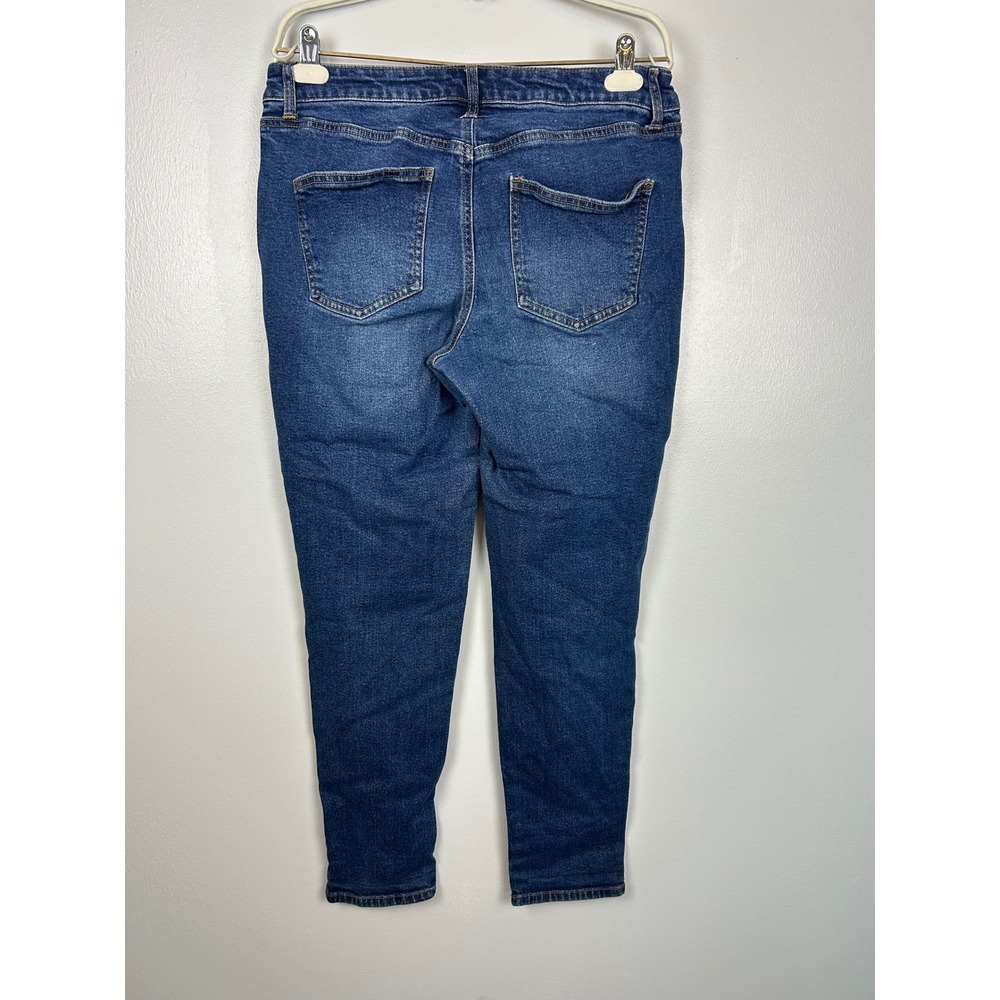 Arula Jeans Size 10 Dark Wash Skinny Mid Rise Stretch Cotton Spandex Comfort - Picture 3 of 5